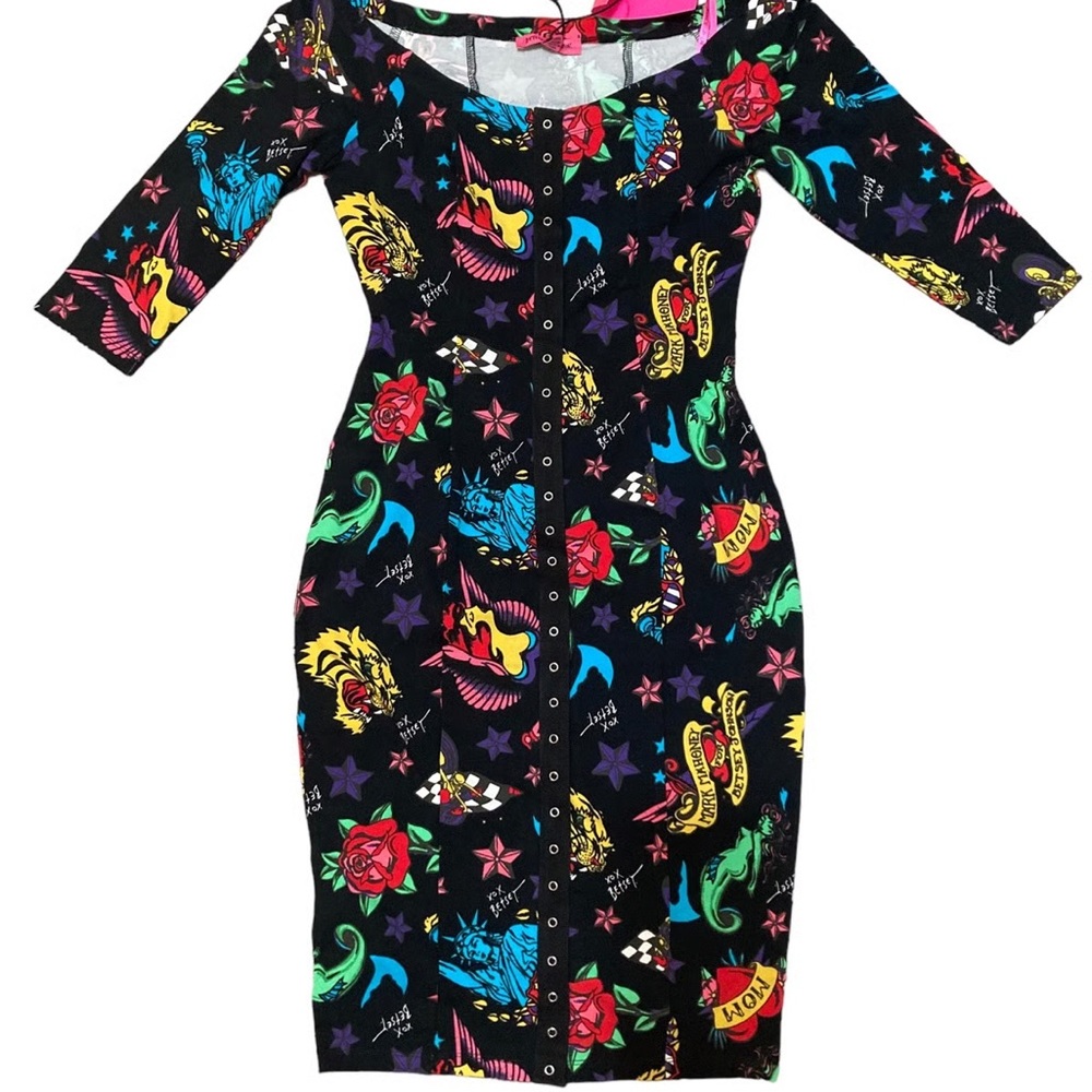 Auth. Rare NWT Betsey Johnson / Mark Mahoney dress - XL | BJ necklace as gift